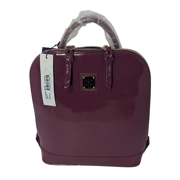 ULTRA-RARE Dooney & Bourke Magenta Patent Leather Zip Pod Backpack - Vibrant Pop